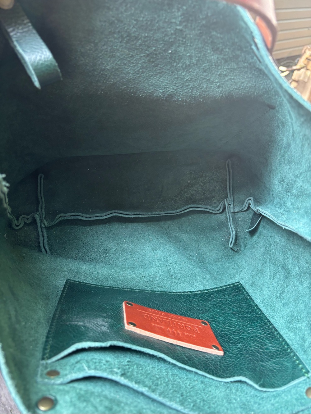 Portland EverGREEN Leather tote MEDIUM - Picture 3 of 4